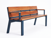 BA027 - Banco Coletivo Cipó com Encosto e Braços - Coleção Novidário